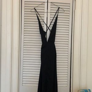 Black strappy formal dress
